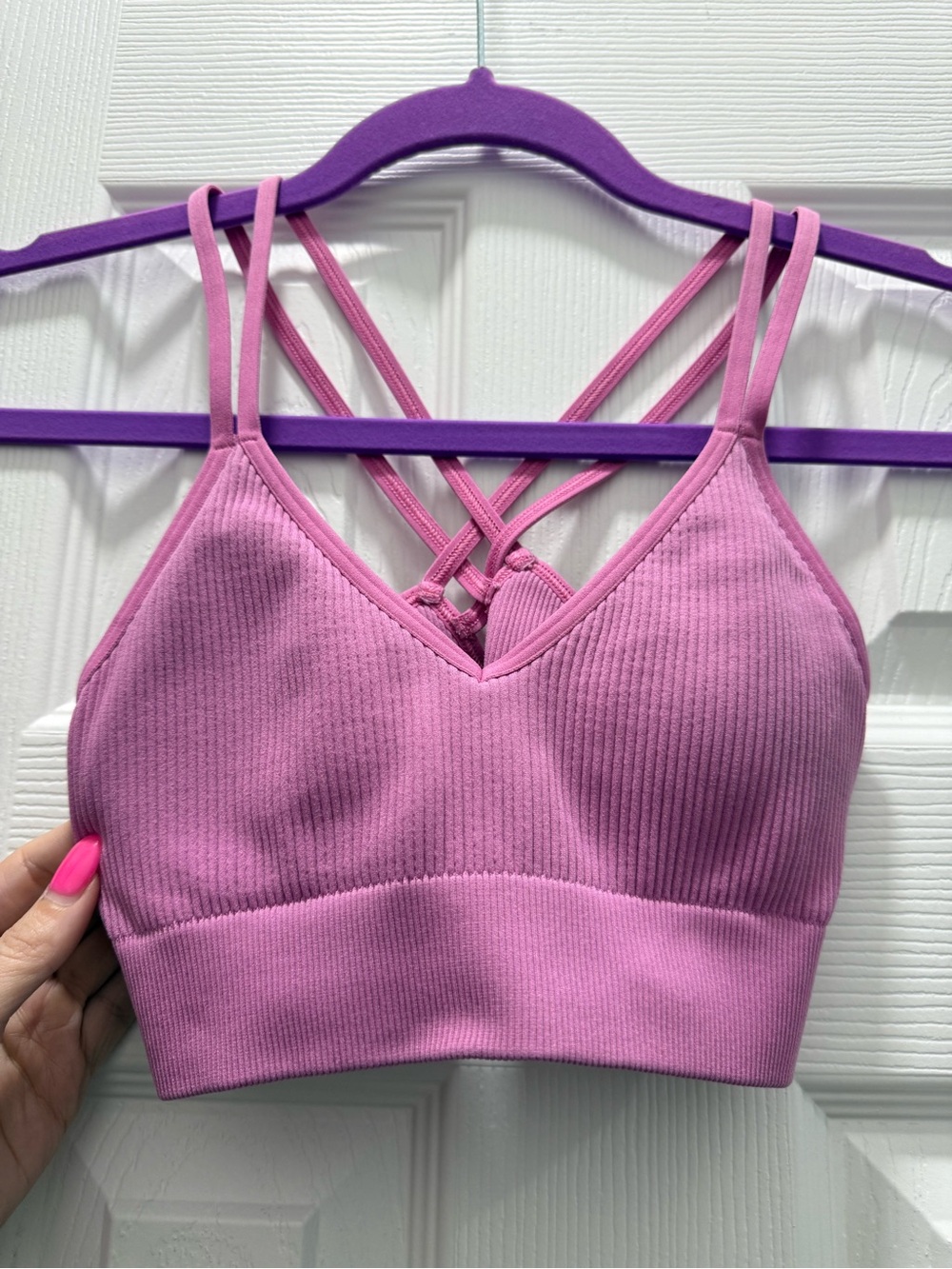 Aerie Seamless Strappy Padded Bralette- Color Lip Gloss